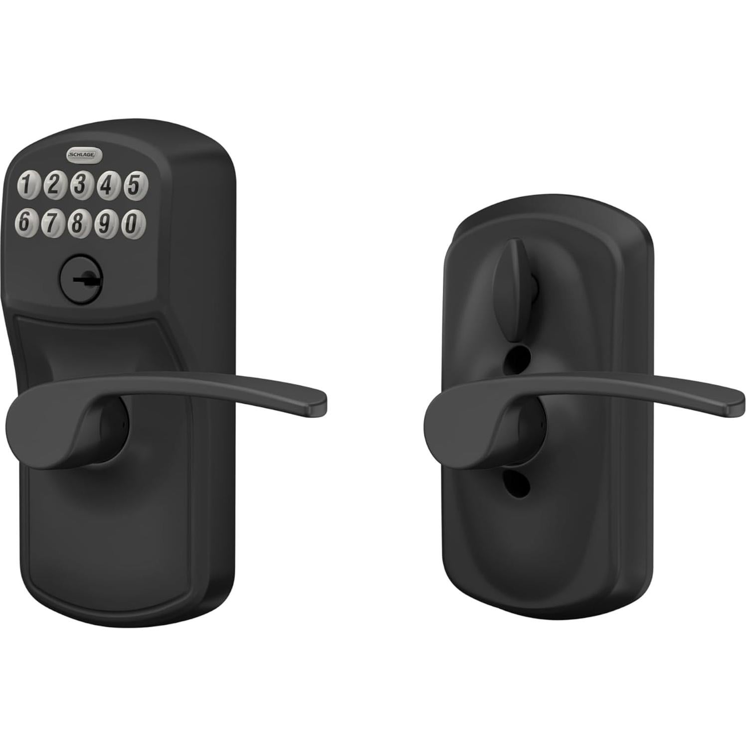 Cerradura Electrónica Schlage FE595 PLY 622 MER Negra Mate