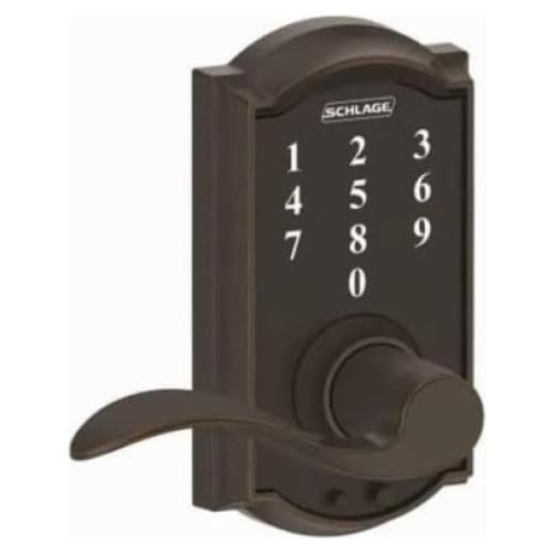 Cerradura Eléctrica Schlage con Pantalla Táctil Bronceada