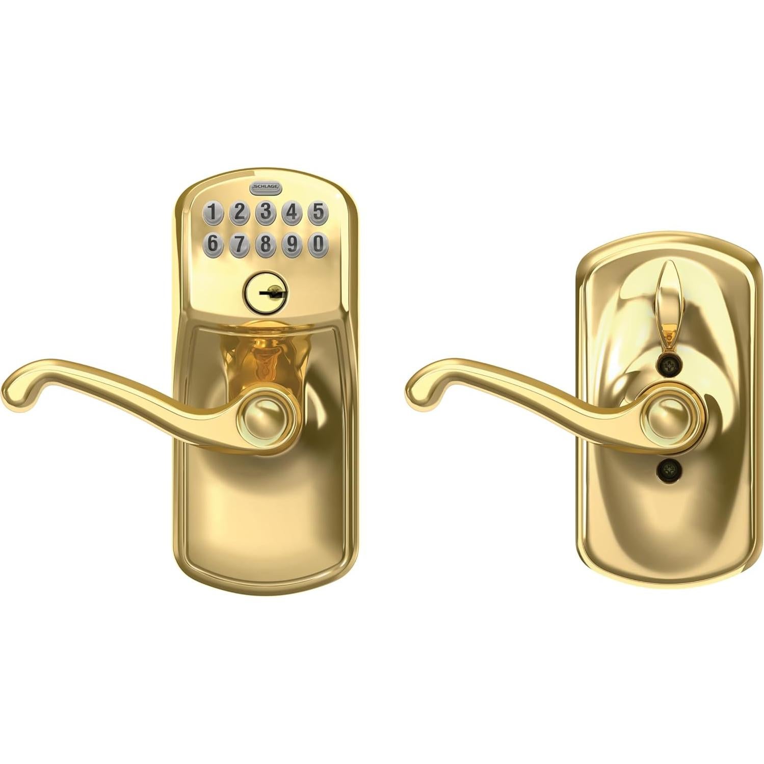 Cerradura Electrónica Schlage FE595 VPLY Flex-Lock Latón Brillante