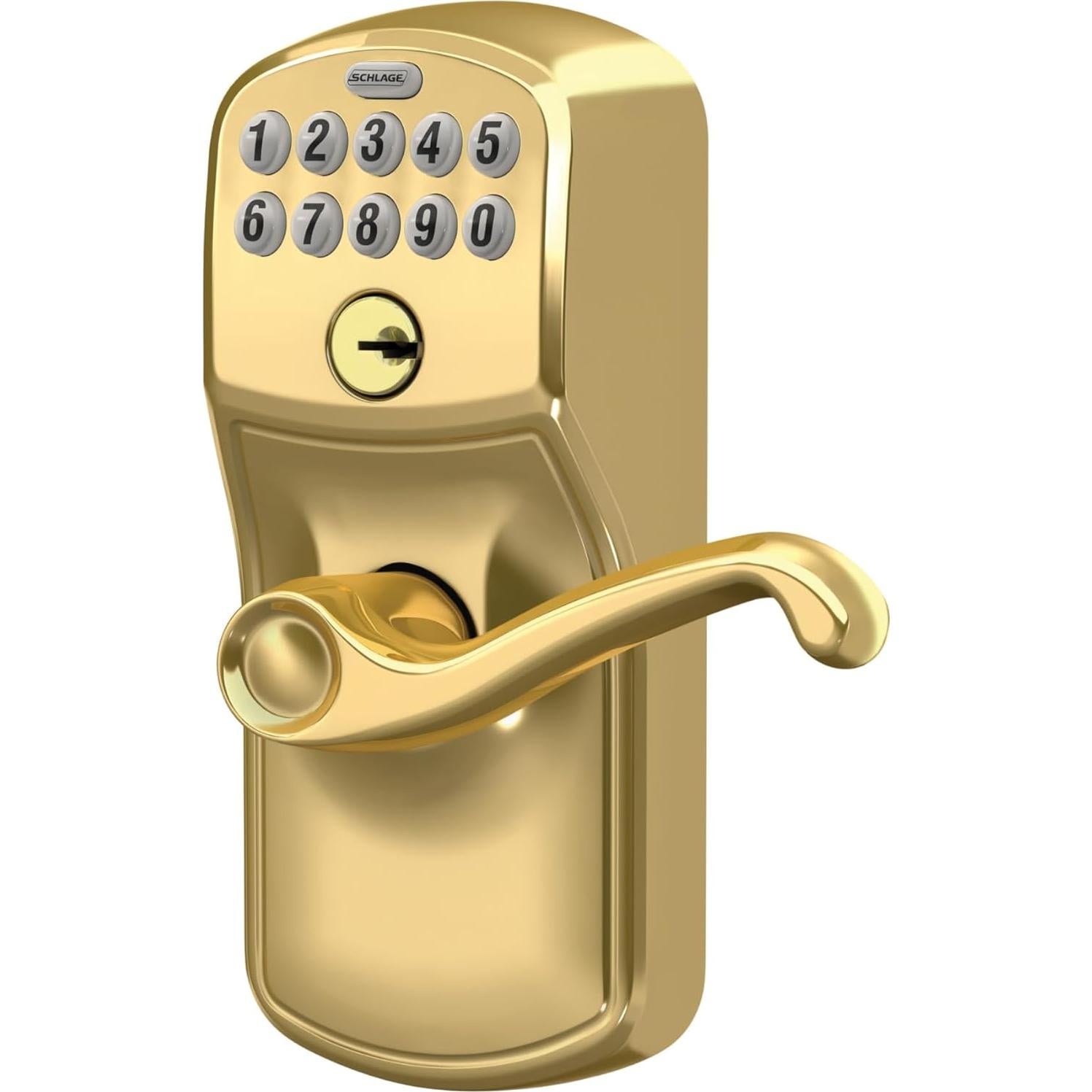 Cerradura Electrónica Schlage FE595 VPLY Flex-Lock Latón Brillante