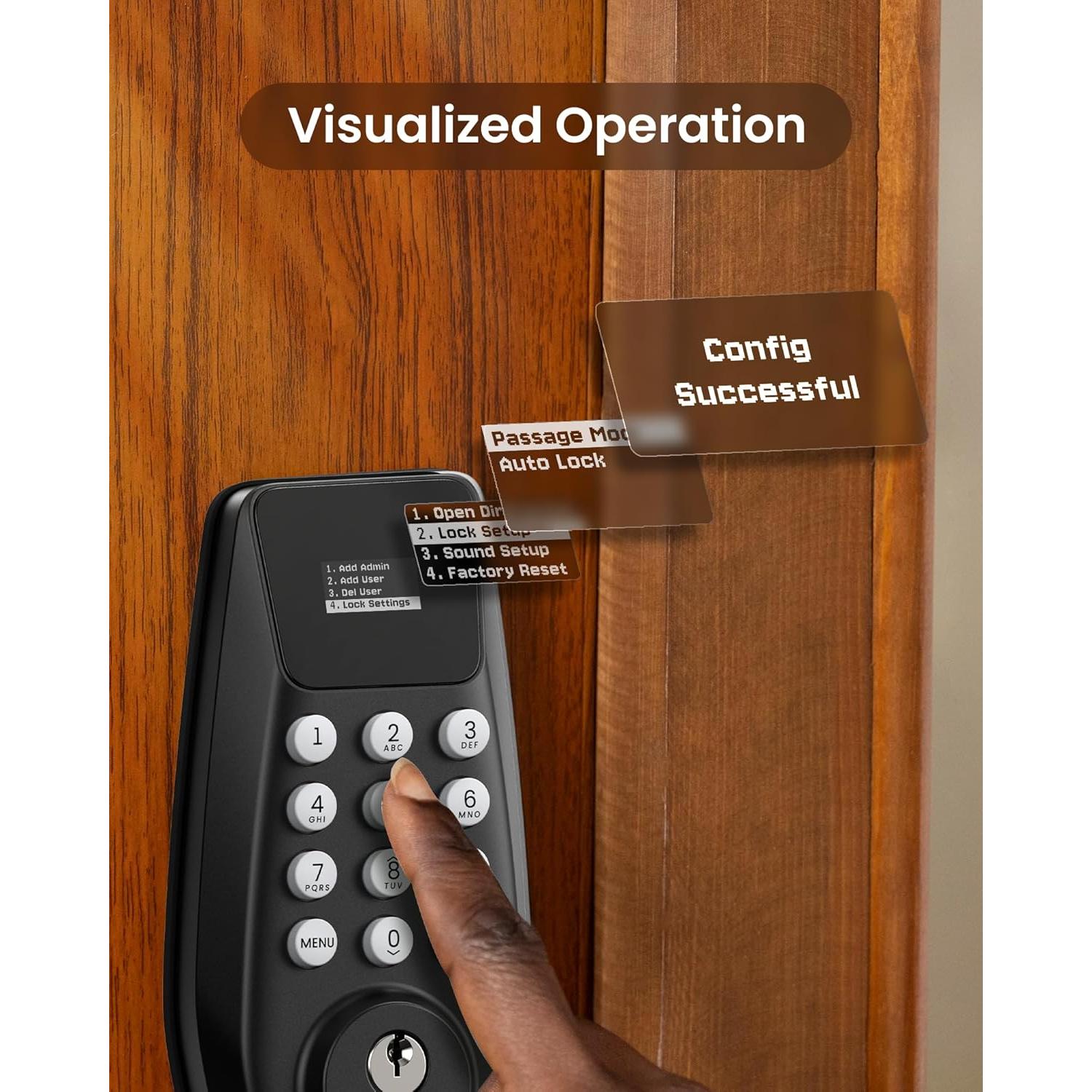 Cerradura Inteligente DESLOC C100 Teclado Pantalla IP54 100 PIN