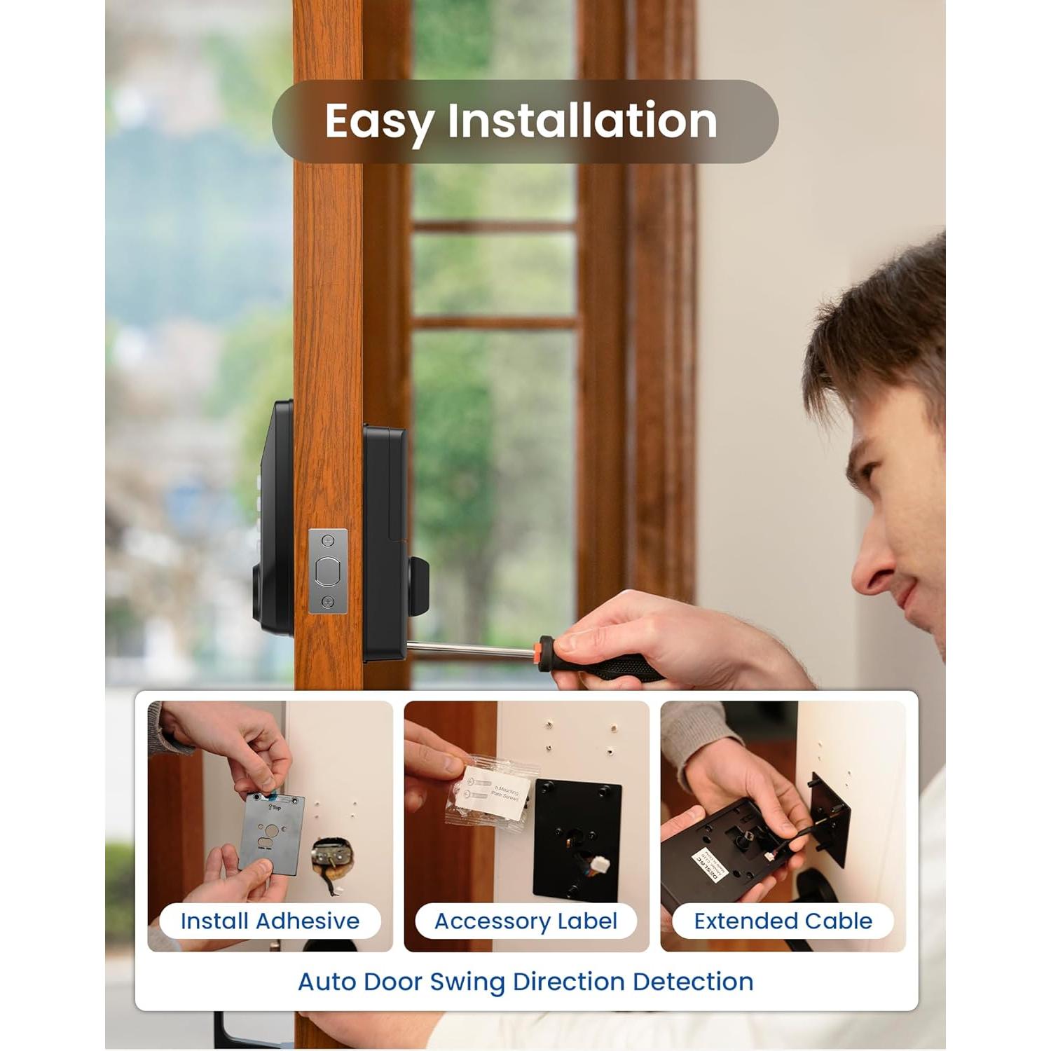 Cerradura Inteligente DESLOC C100 Teclado Pantalla IP54 100 PIN