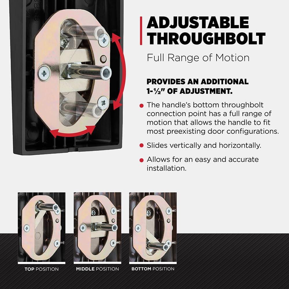 Manija de Puerta Frontal Kwikset San Clemente Negro Mate