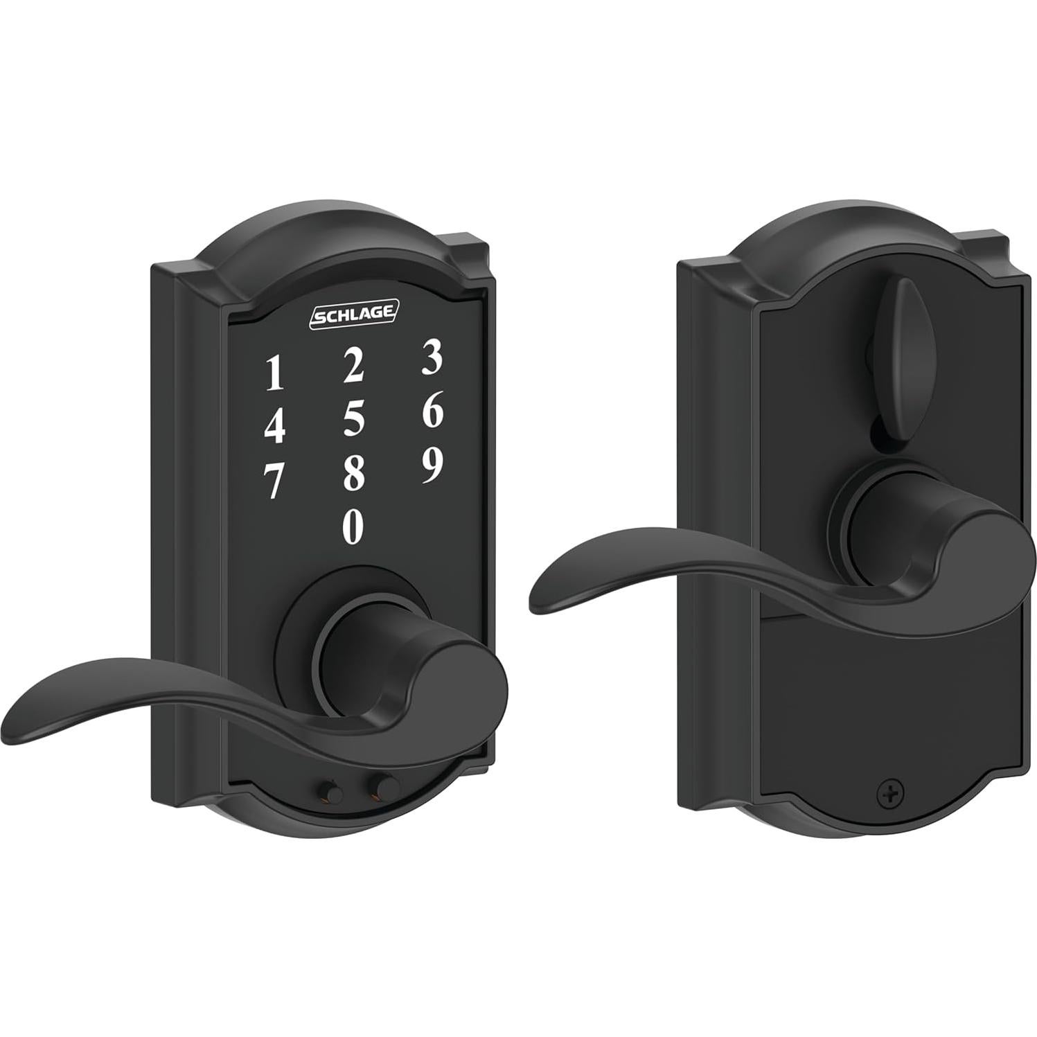 Cerradura Táctil Schlage FE695 CAM 622 ACC Negro Mate