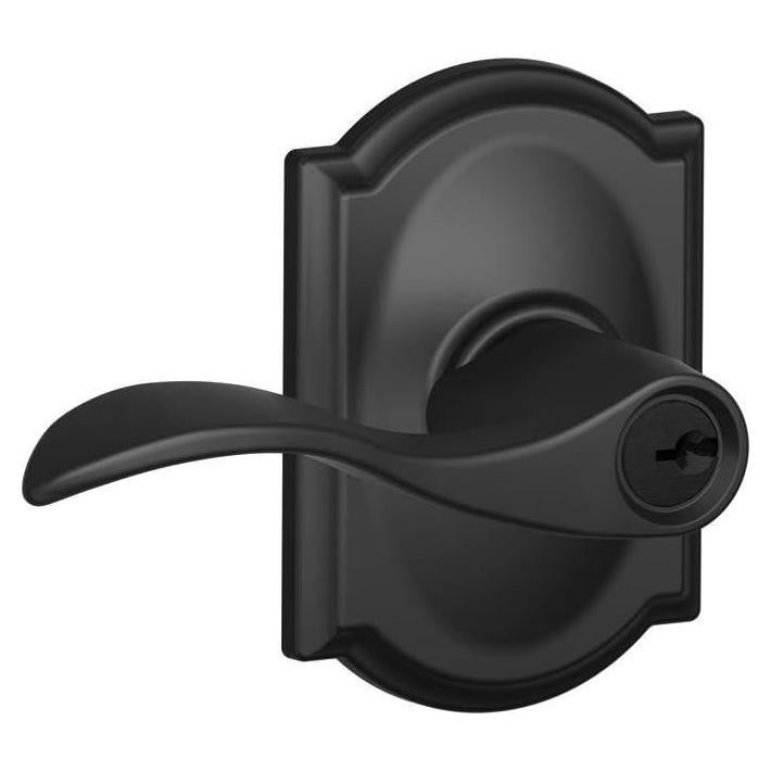 Cerradura de Entrada SCHLAGE Accent Camelot Negro Mate