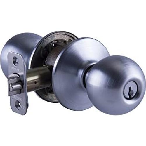 Perilla de Entrada con Llave SCHLAGE F51A Orbit Cromo Satinado