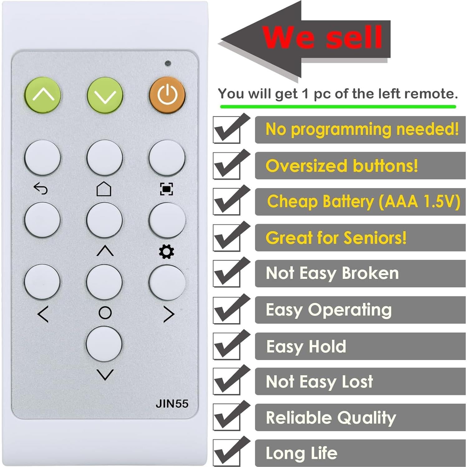 Control Remoto de Voz Anker Nebula Capsule 3 D2426 con Botones Grandes