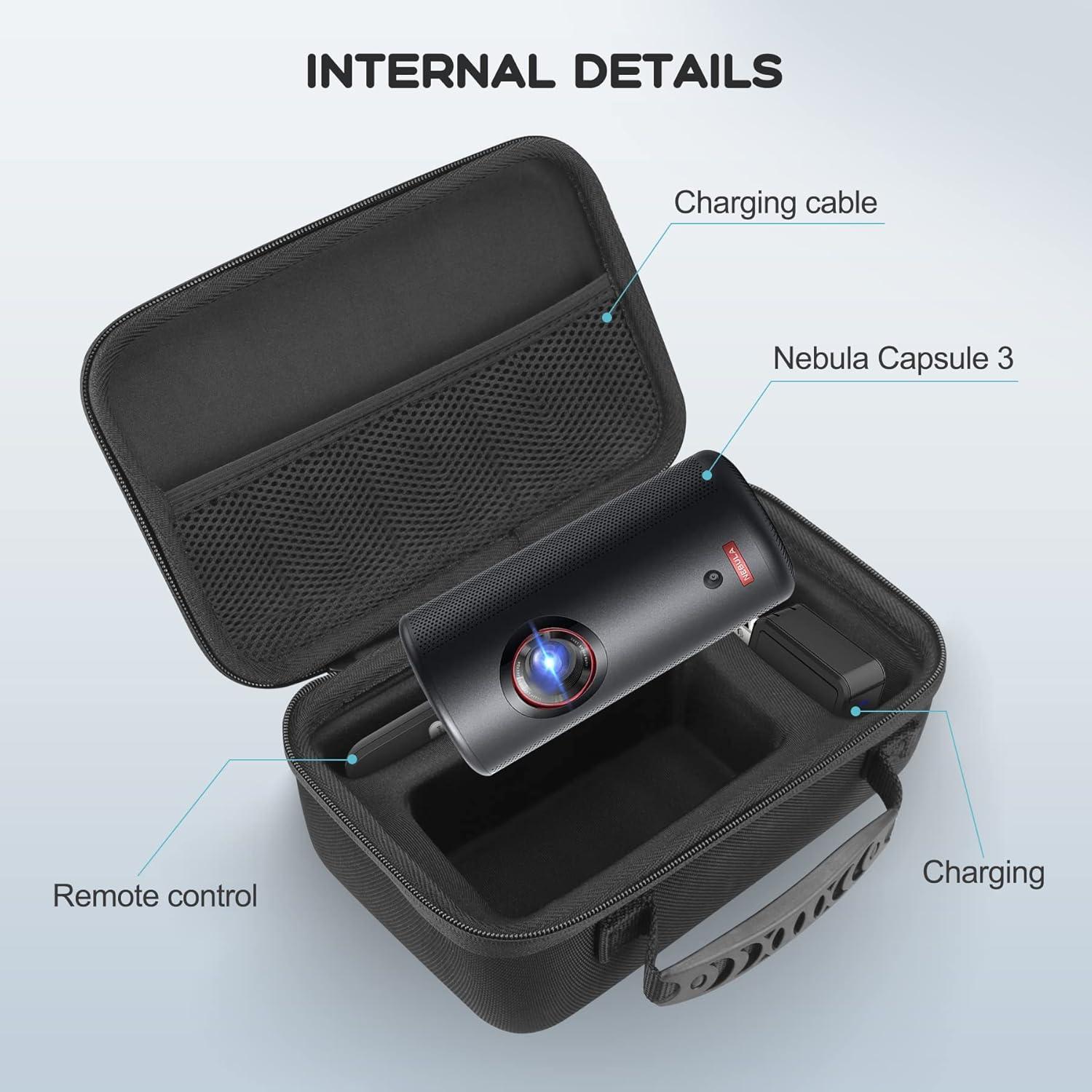 Funda Dura Esimen para Proyector Nebula Capsule 3 - Negro