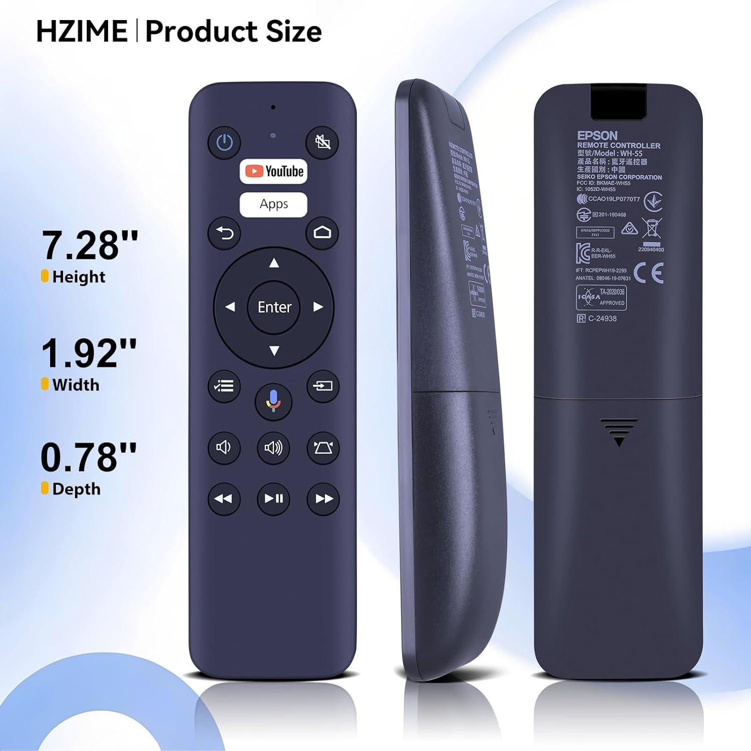 Control Remoto de Voz HZIME WH-55 Compatible Proyector Epson