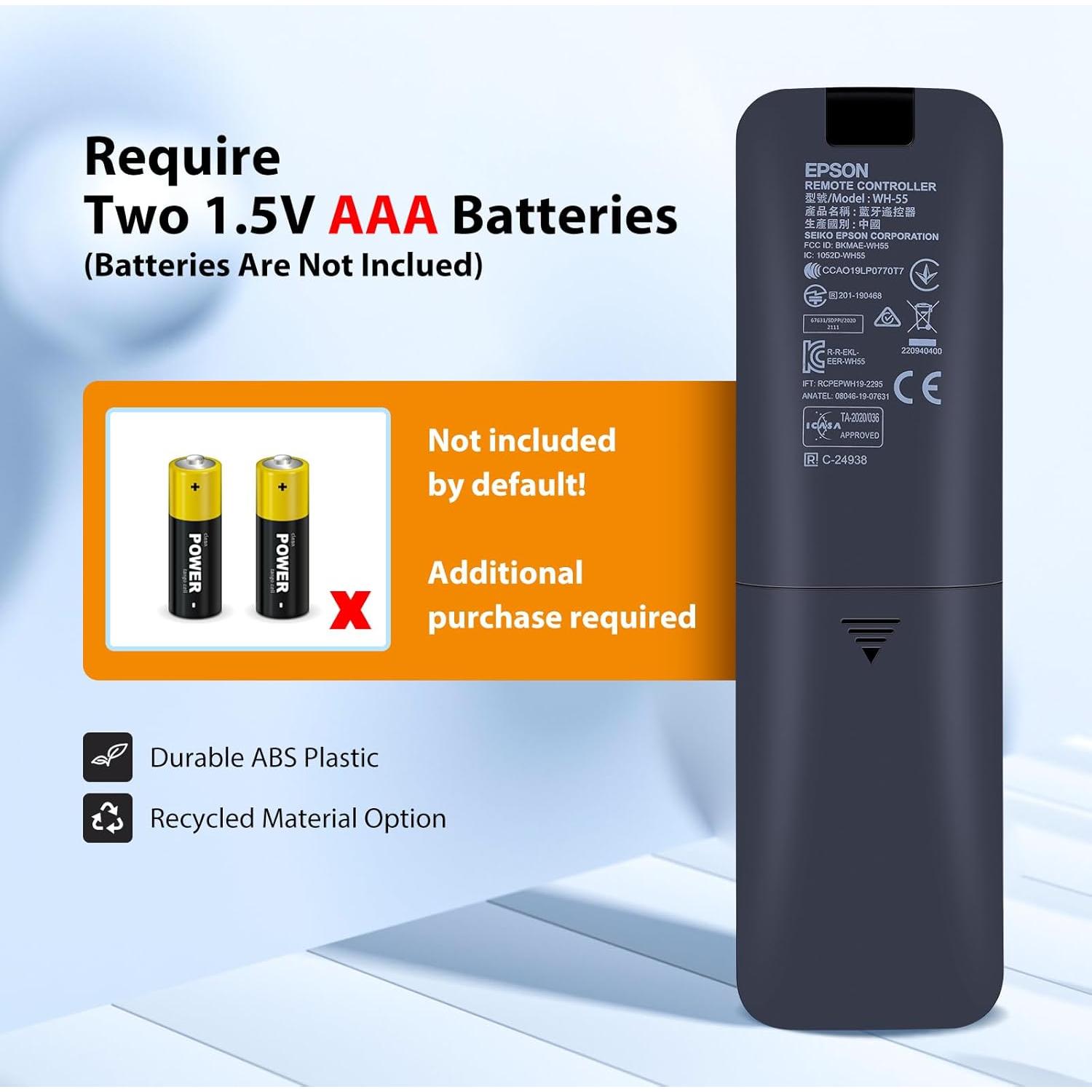 Control Remoto de Voz HZIME WH-55 Compatible Proyector Epson