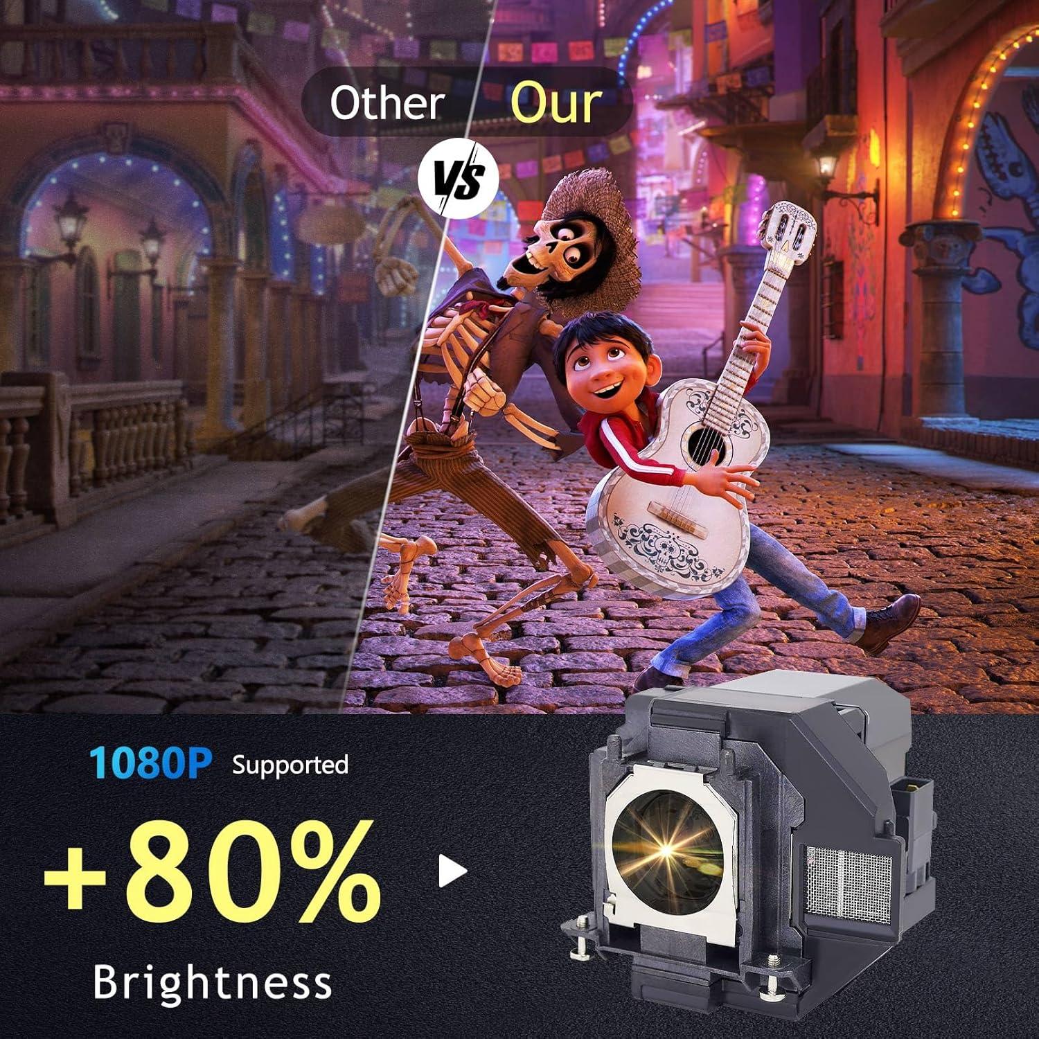 Bombilla de Proyector Supermait A++ ELPLP96 para EPSON