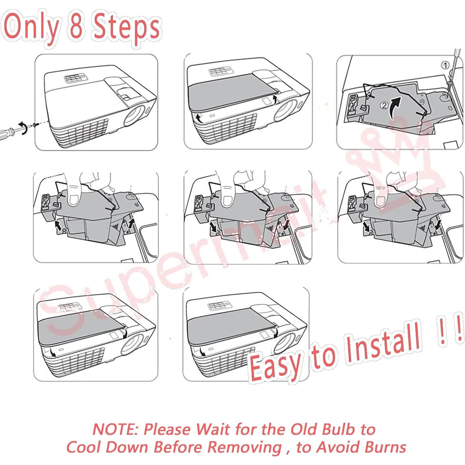 Bombilla de Proyector Supermait A++ ELPLP96 para EPSON