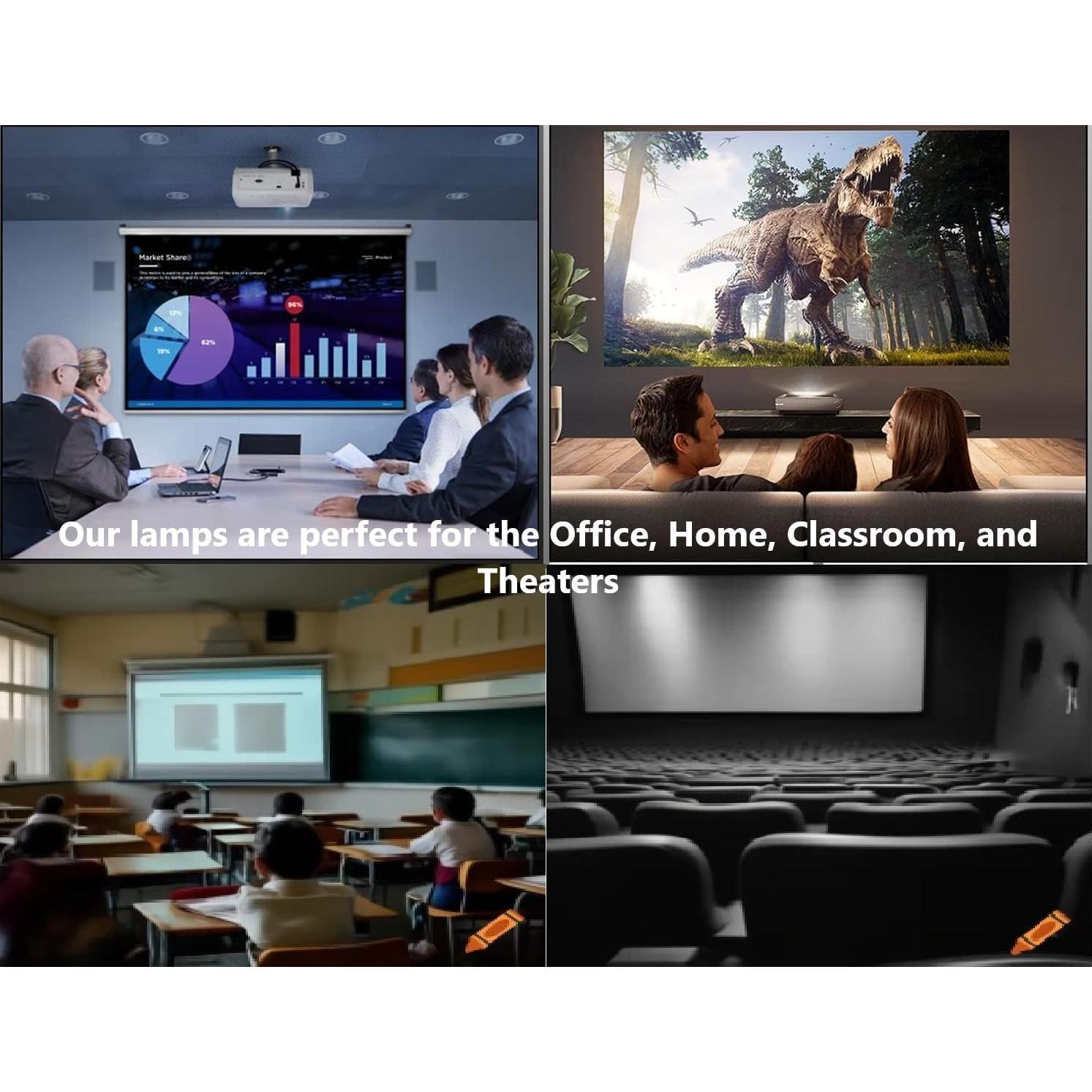 Lámpara y Carcasa Original Jaspertronics para Proyector Epson Home Cinema 2250 - 1 Año de Garantía