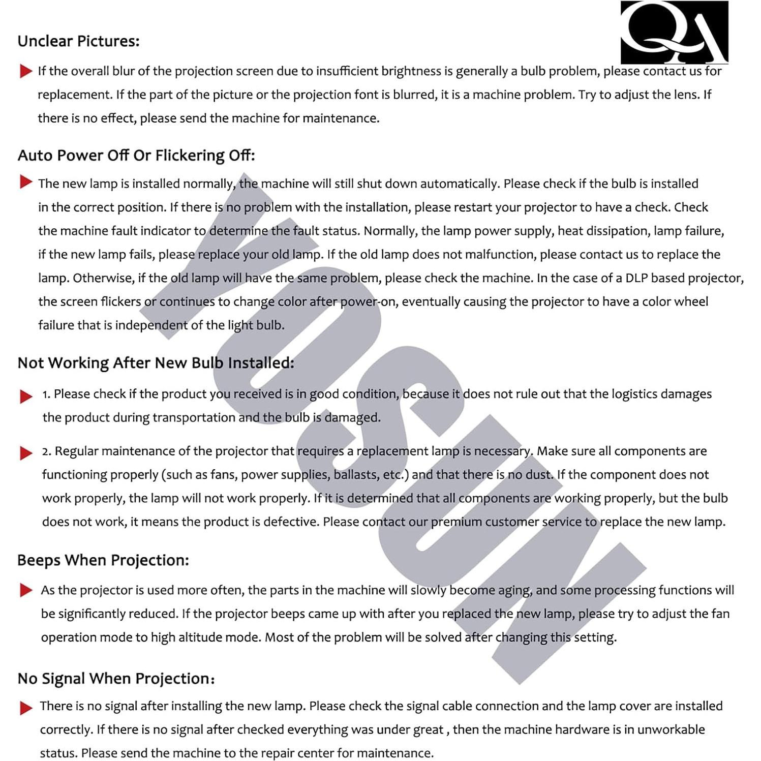 Lámpara de proyector YOSUN ELP-LP97 compatible con Epson