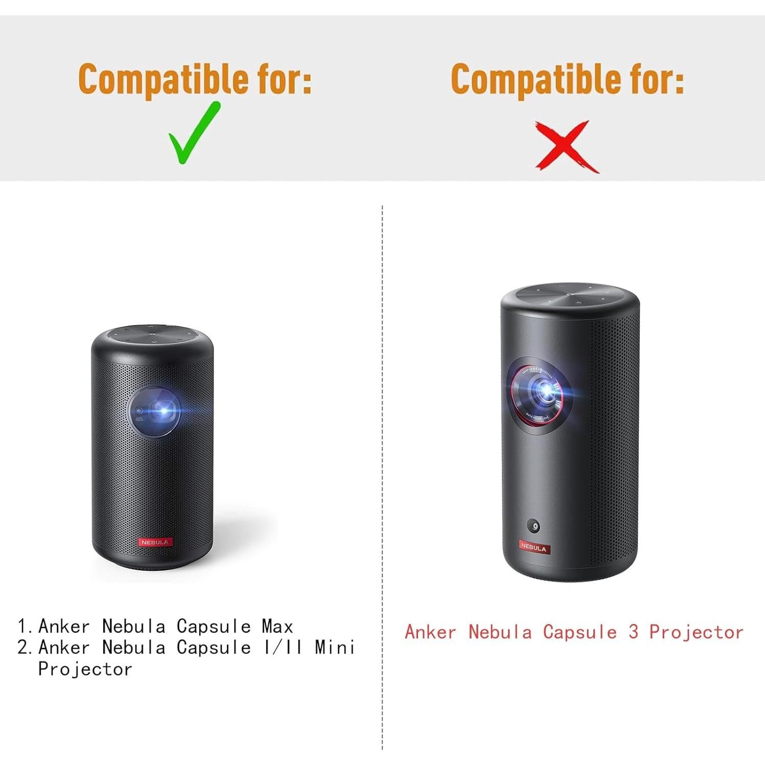 Funda Dura XANAD para Proyector Anker Nebula Capsule - Viaje