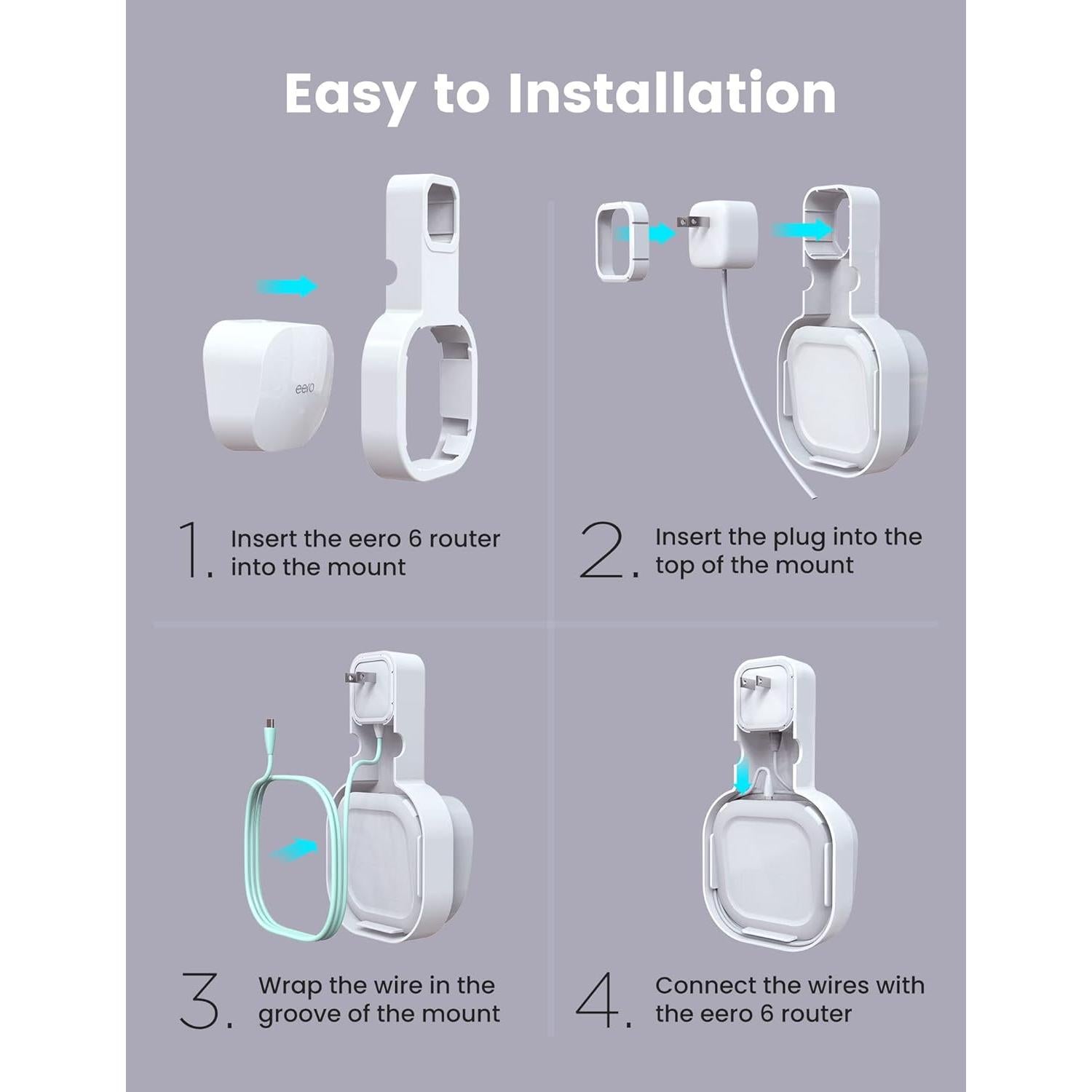 Soporte de Pared DG-Direct para eero 6 y 6+ - Ahorra Espacio