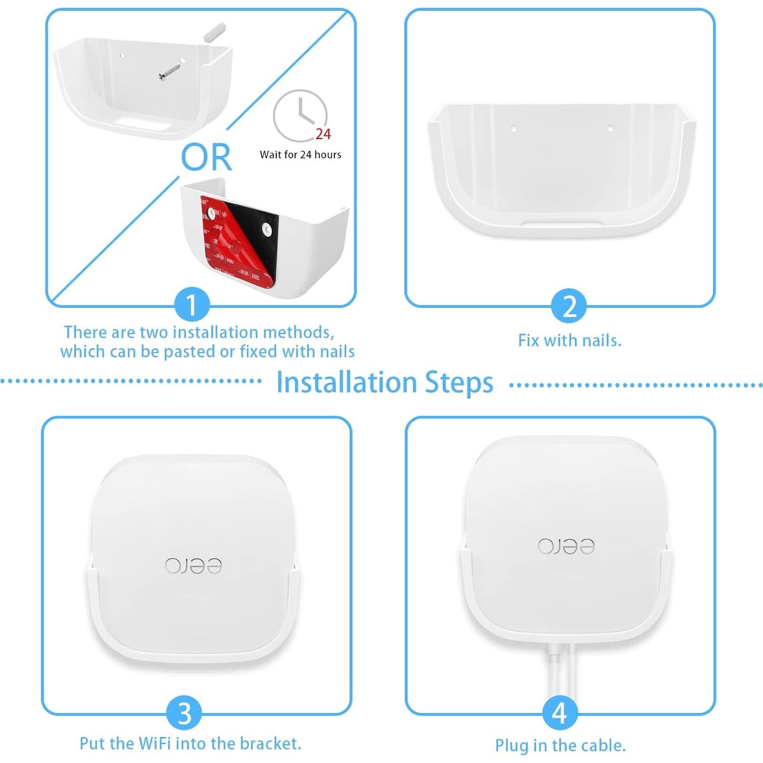 Soporte de pared OkeMeeo para eero Pro 6E - 2 paquetes