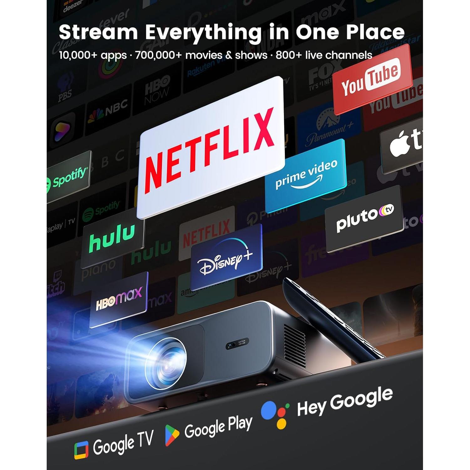 Proyector Inteligente WiMiUS G1 4K con Google TV y Dolby