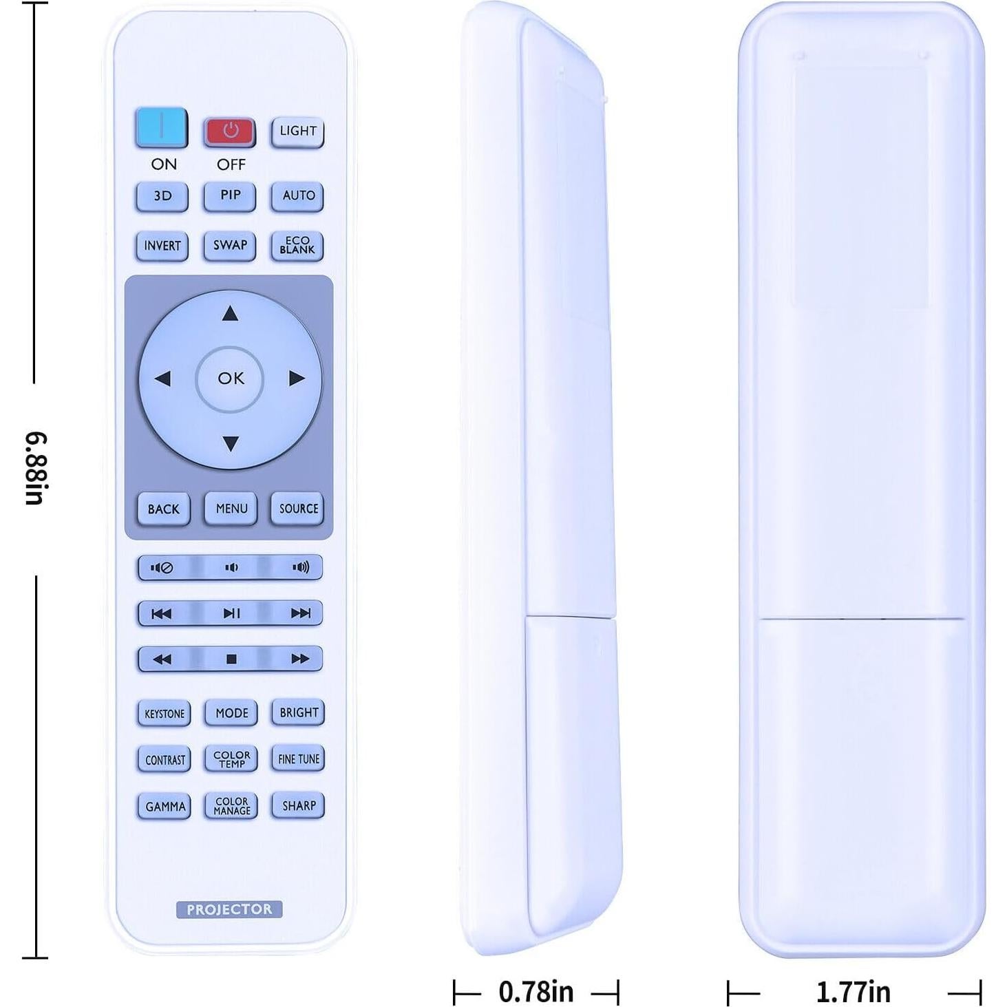 Control Remoto PZL para Proyector BenQ HT2050A W1050