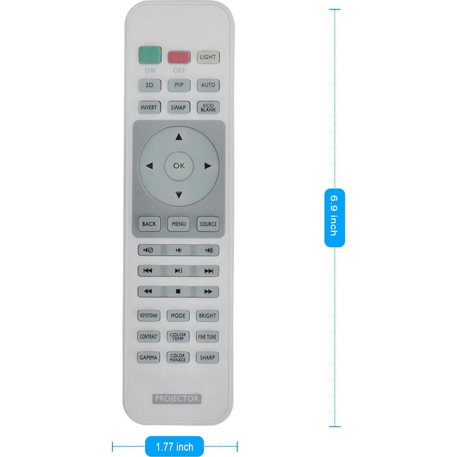 Control Remoto Reemplazo BenQ para Proyector Cine en Casa