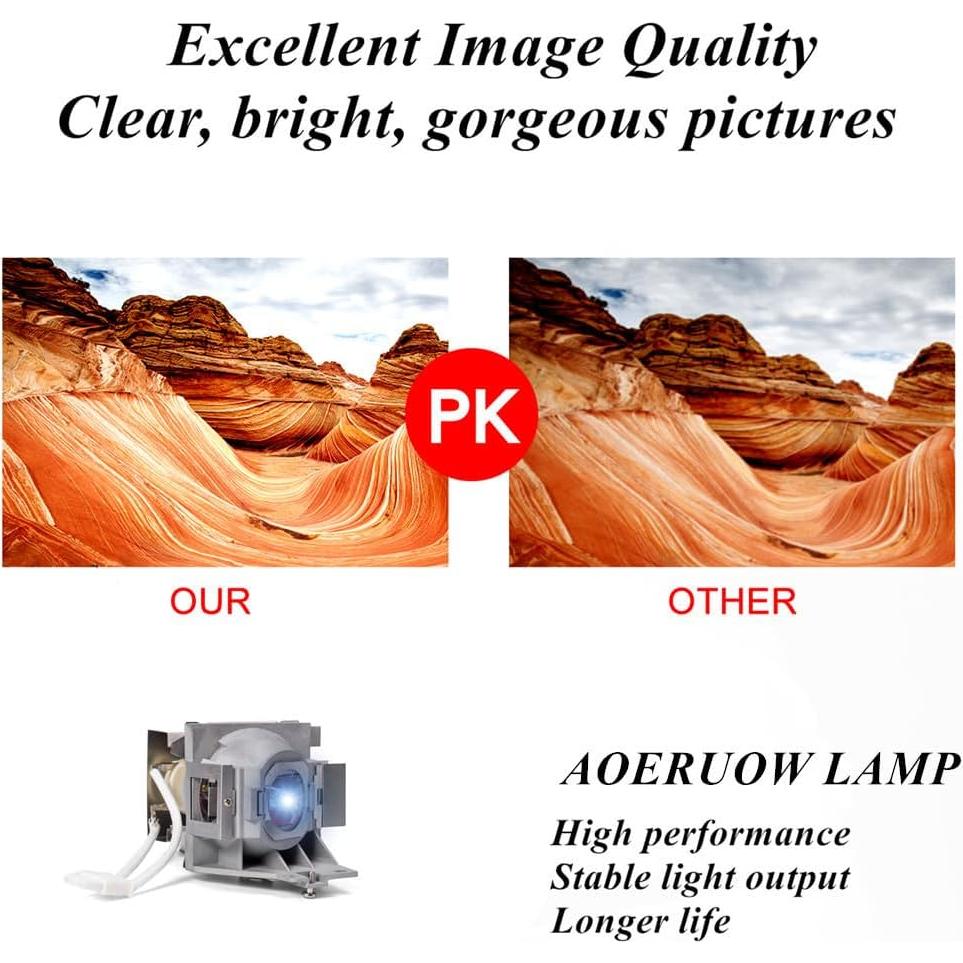 Bombilla de Reemplazo AOERUOW 5J.JEE05.001 para Proyectores BenQ