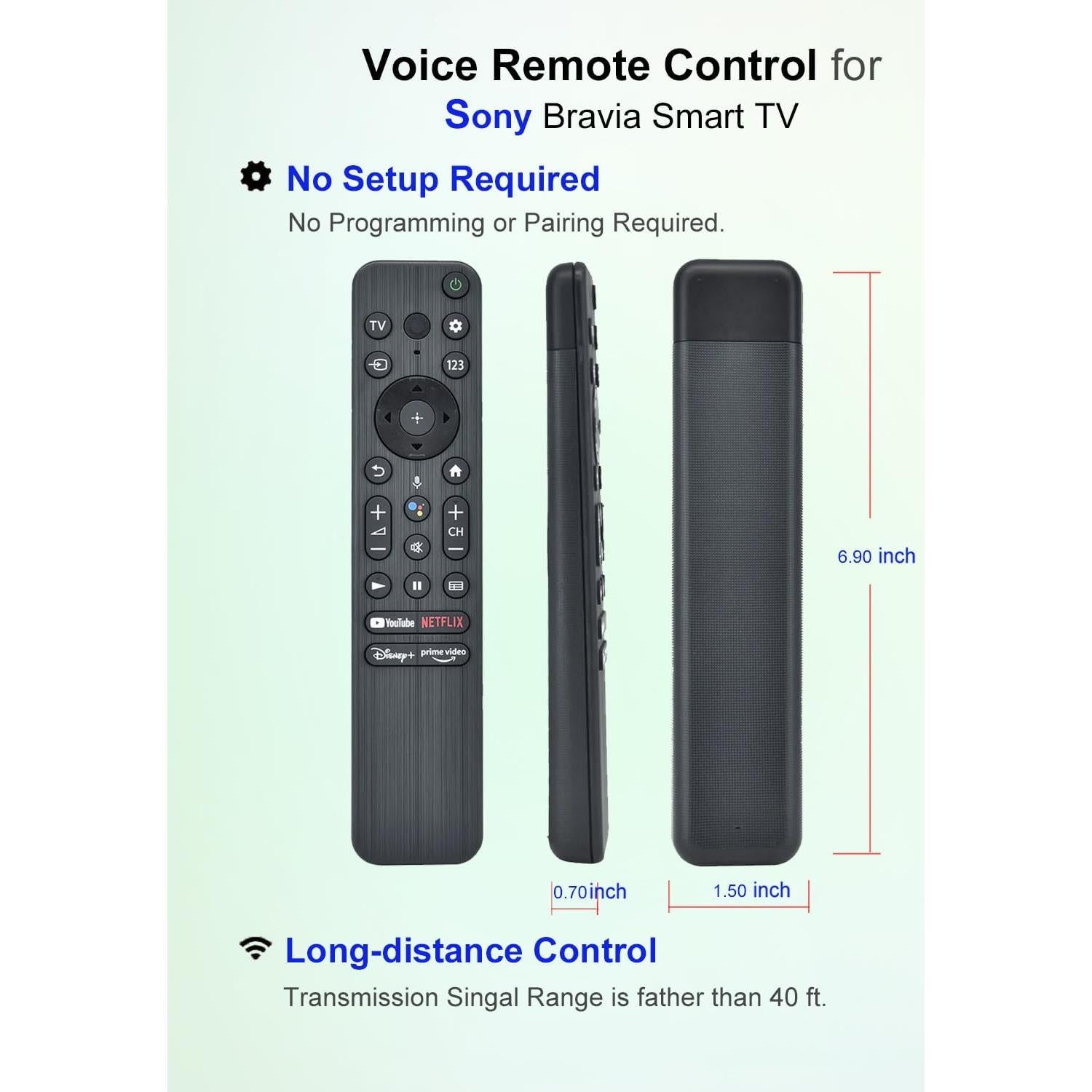 Control Remoto de Voz Universal Sony Bravia 4K 8K RMF-TX800U