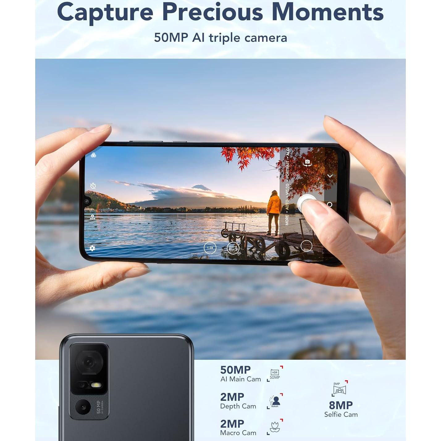 TCL 40XL 2023 Smartphone Desbloqueado 6GB 256GB 50MP Gris