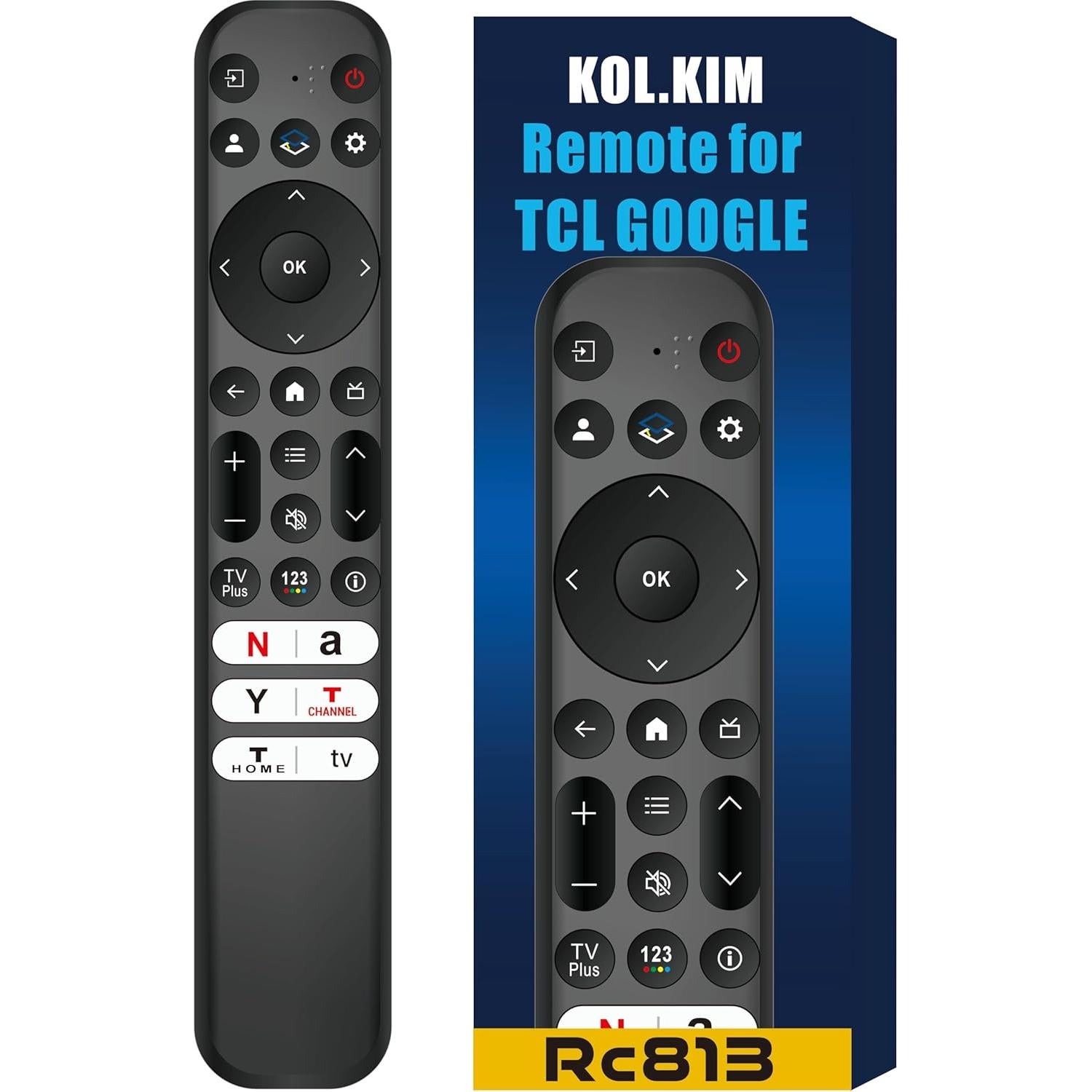 Control Remoto Universal TCL Google TV RC813 Sin Voz 61.88g
