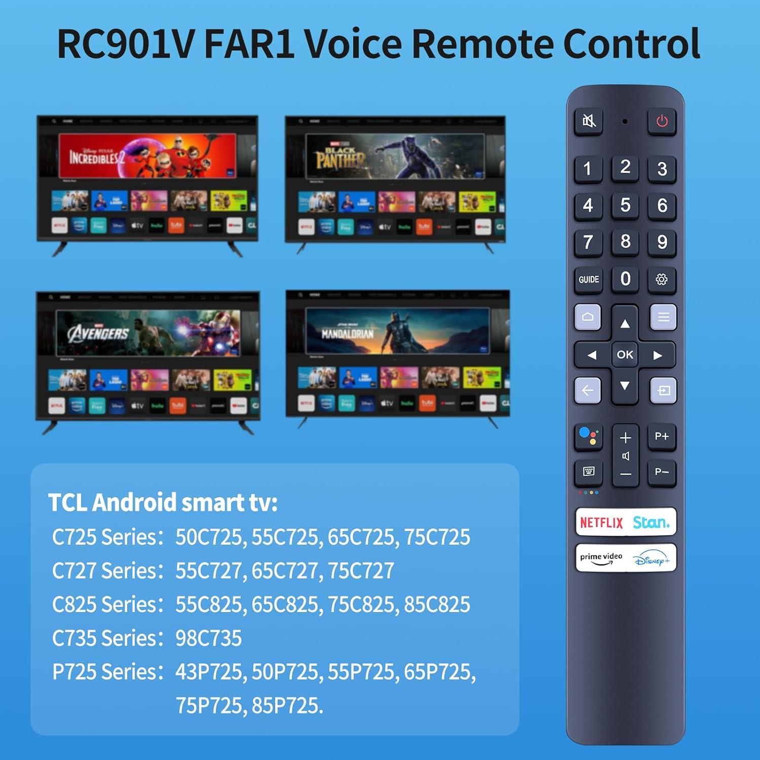 Control Remoto de Voz Oumeite RC901V FAR1 para TCL Smart TV