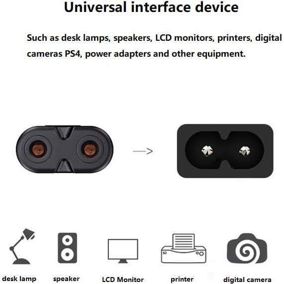 Cable de Alimentación en Ángulo Recto 1.83m Goffeu para TV 4K UHD