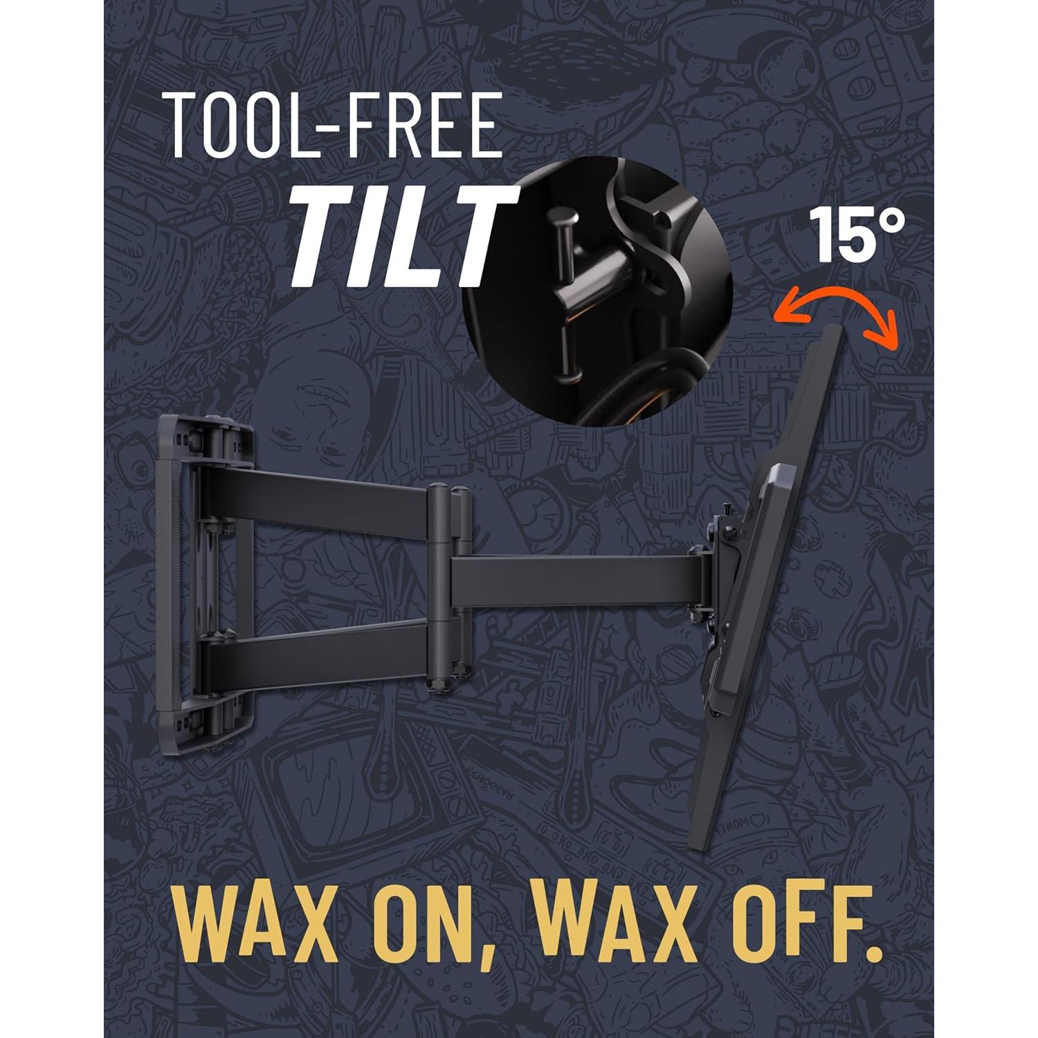 Soporte de Pared para TV ECHOGEAR MaxMotion 42" a 90"