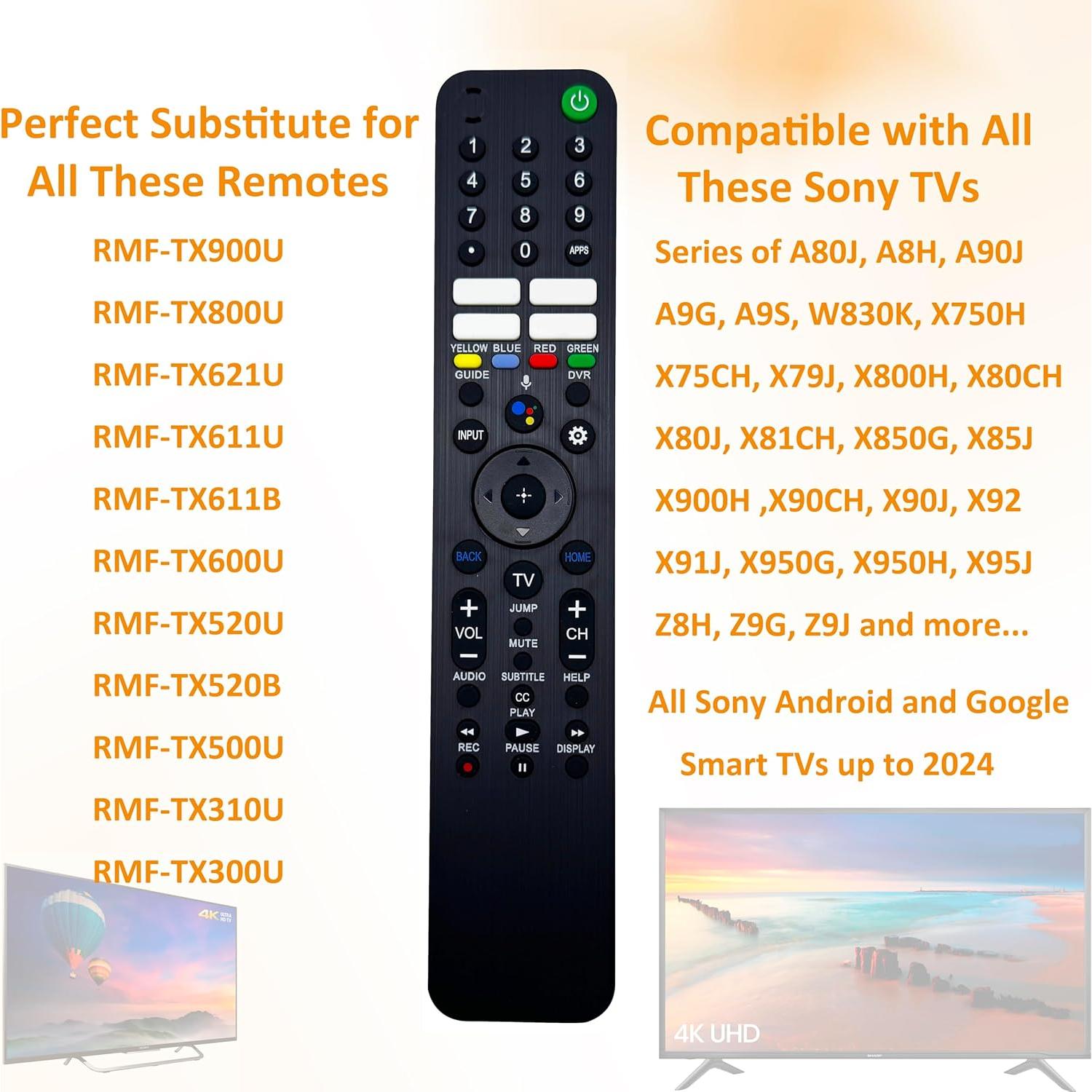 Control Remoto de Voz RMF-TX520U para TVs Sony Bravia 2024-2022