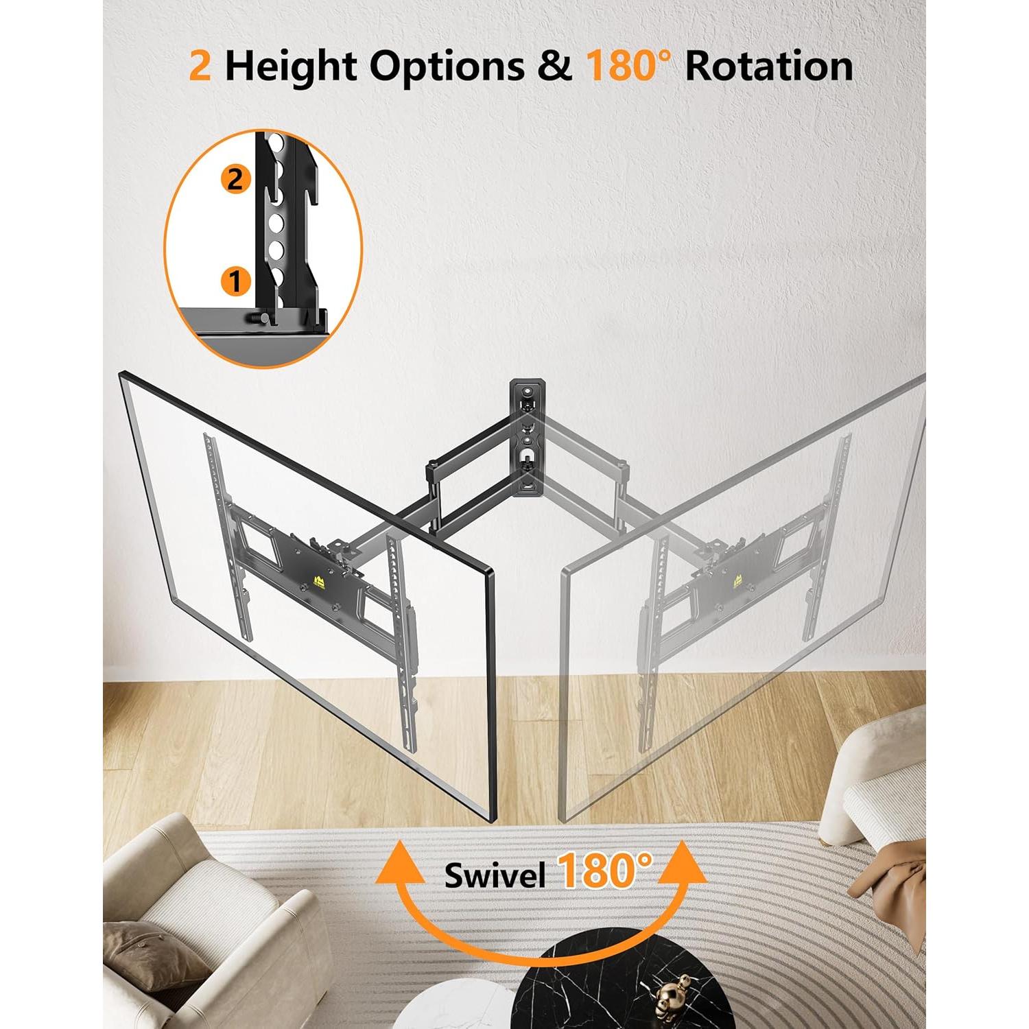 Soporte de pared para TV FORGING MOUNT 26-65" rotativo VESA 400x400