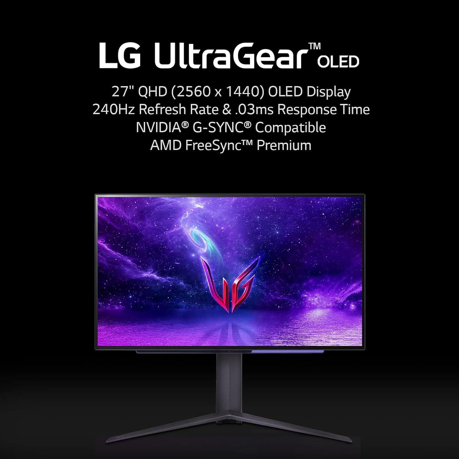Monitor de Juegos LG UltraGear 27" OLED QHD 240Hz 0.03ms