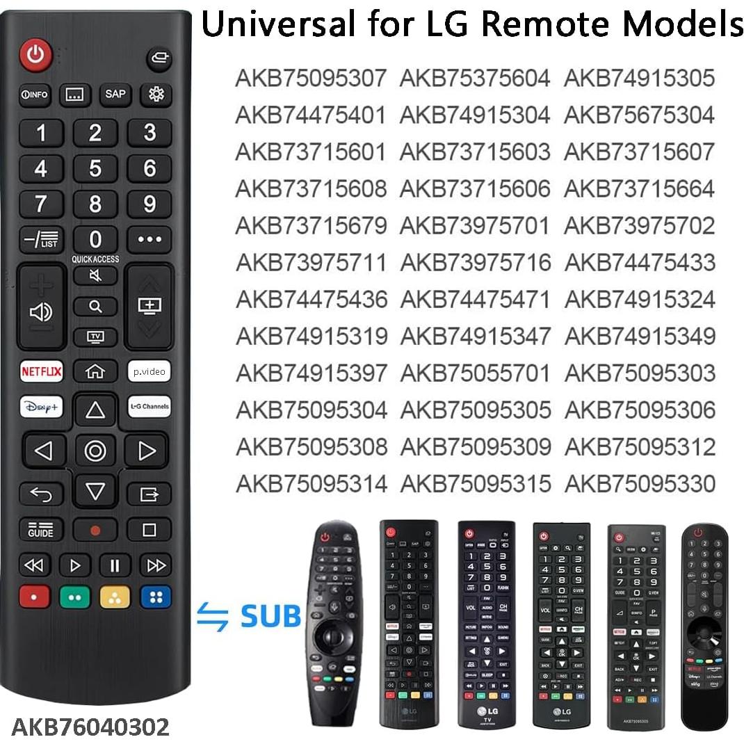 Control Remoto Universal LG para TV UHD OLED QNED NanoCell