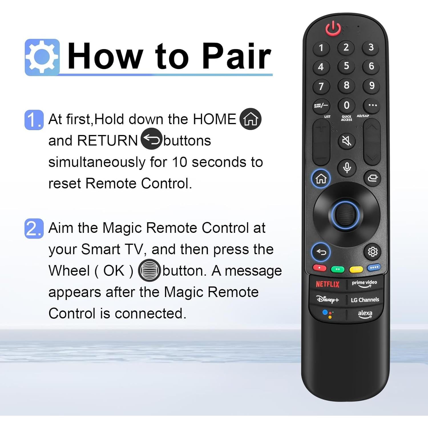 Control Remoto Mágico LG para Smart TV 2019-2024 con Voz