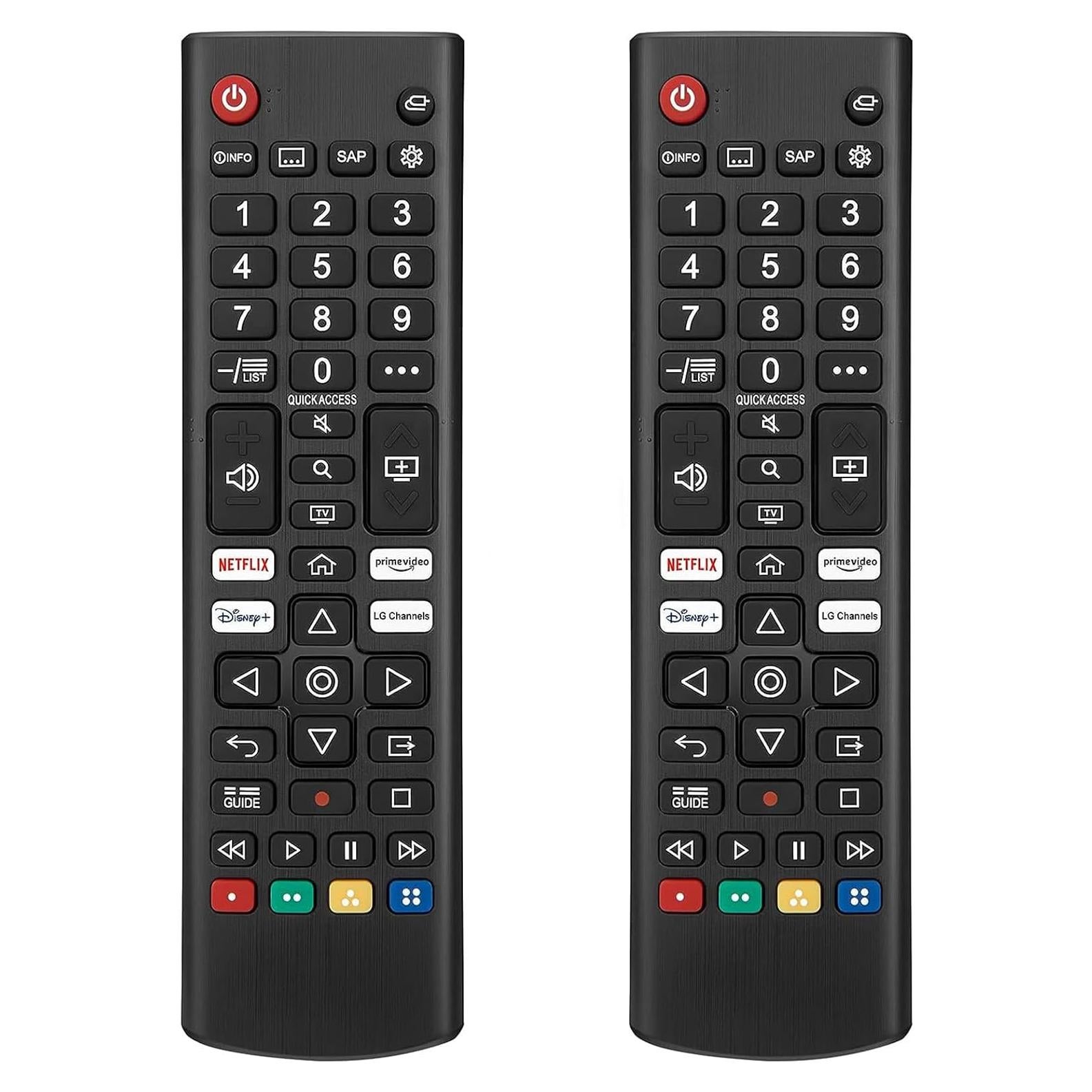Pack 2 Control Remoto Reemplazo AKB76040302 para LG Smart TV