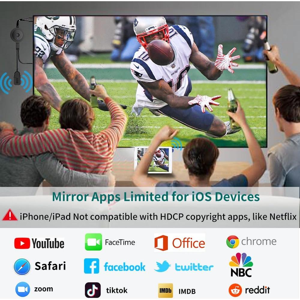 Adaptador HDMI Inalámbrico 4K DARLYOR para TV y Proyector