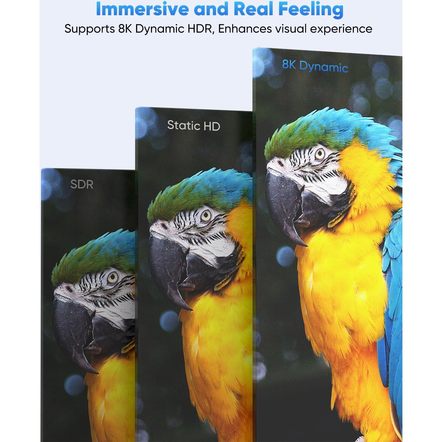 Cable HDMI Ultra Delgado 8K ZeniKon 1 Pie 2-Pack 48Gbps