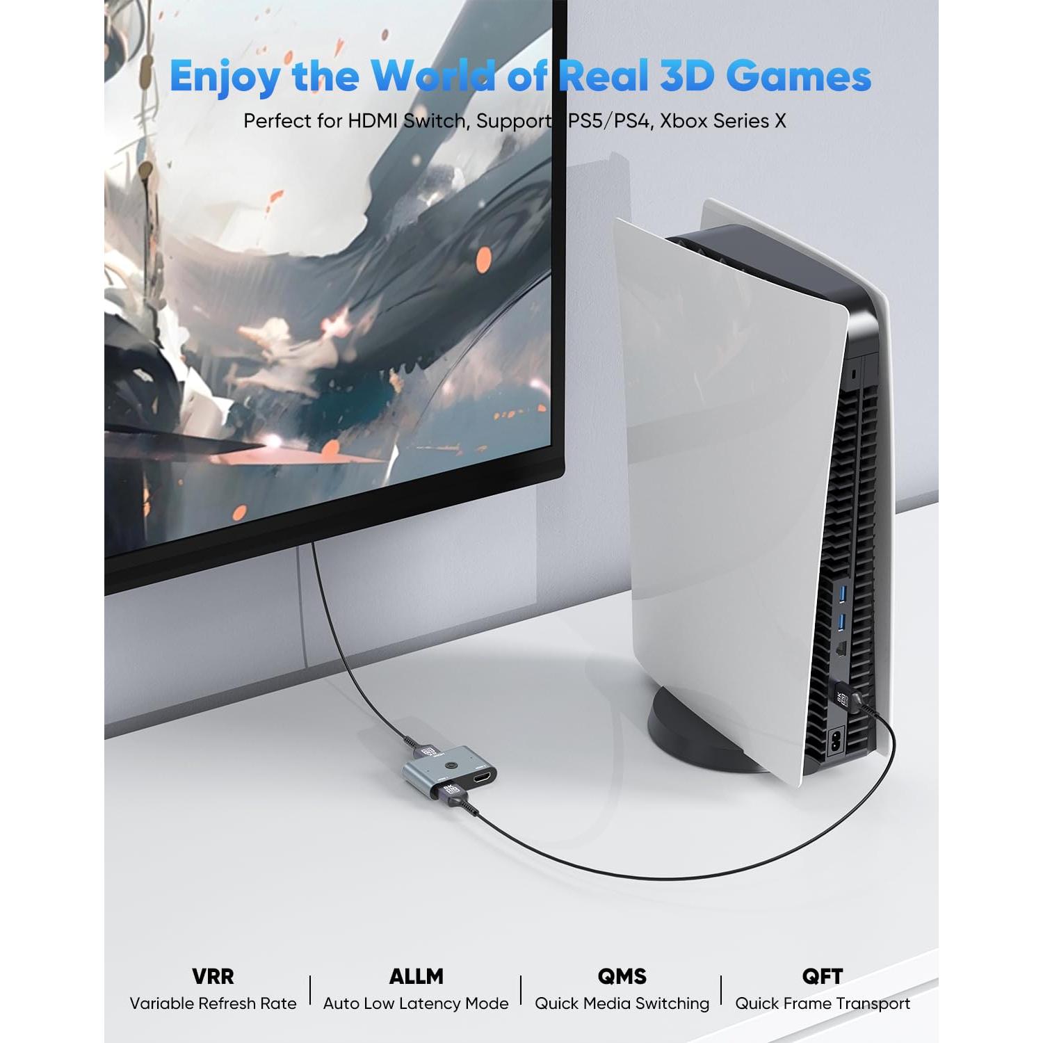 Cable HDMI Ultra Delgado 8K ZeniKon 1 Pie 2-Pack 48Gbps