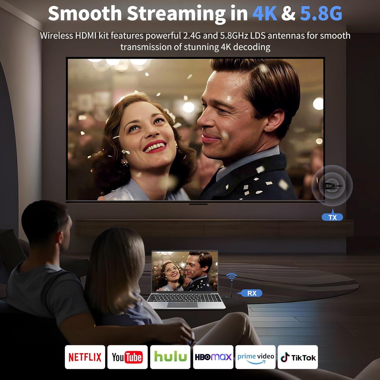 Transmisor HDMI Inalámbrico Pluselnnovate G71-V4 con 4 Receptores