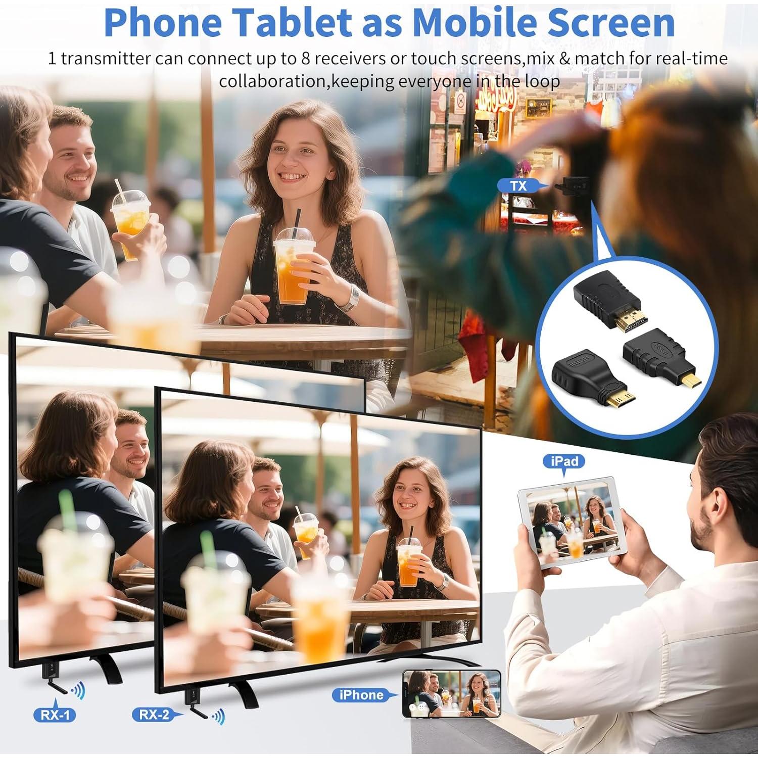 Transmisor HDMI Inalámbrico Pluselnnovate G71-V4 con 4 Receptores