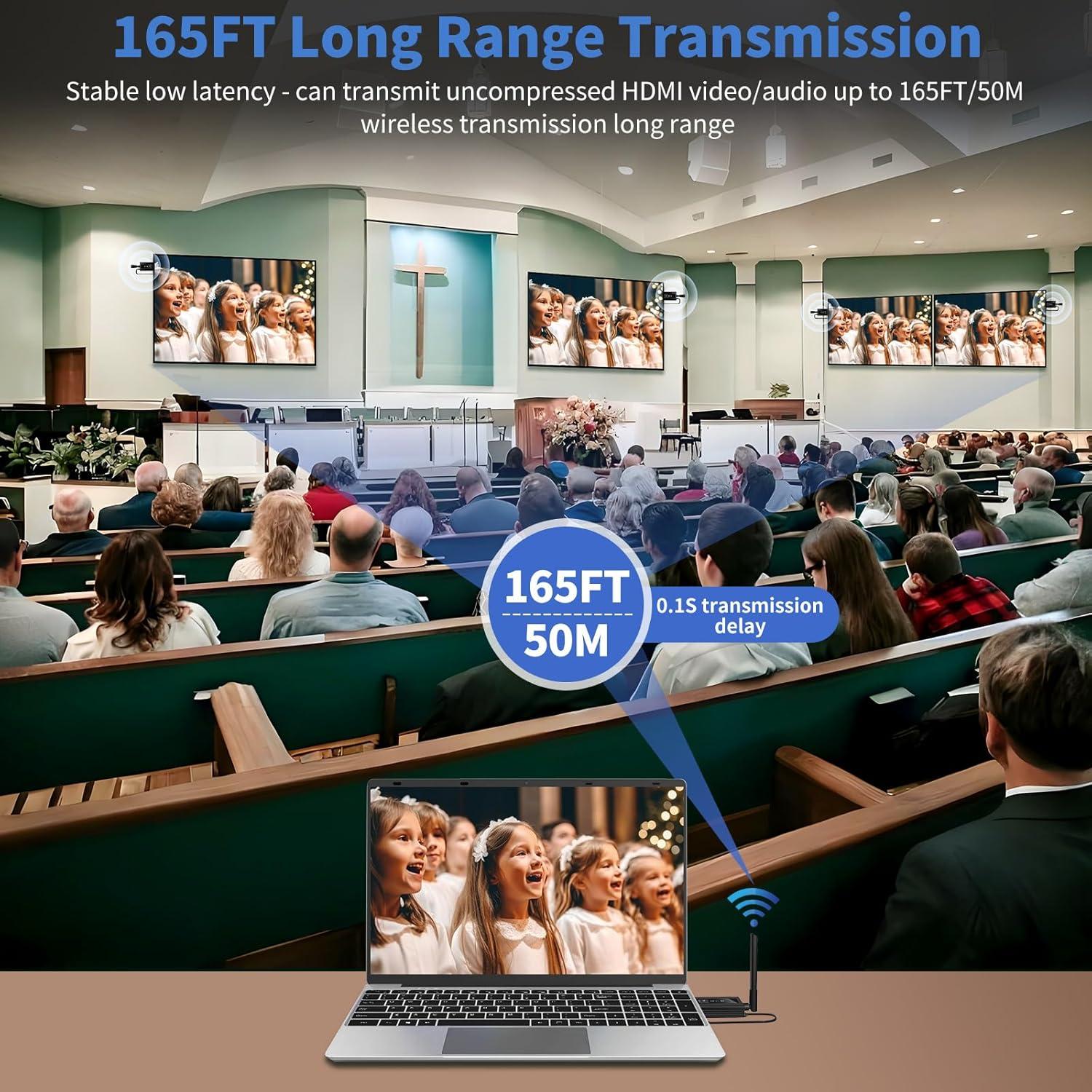 Transmisor HDMI Inalámbrico Pluselnnovate G71-V4 con 4 Receptores