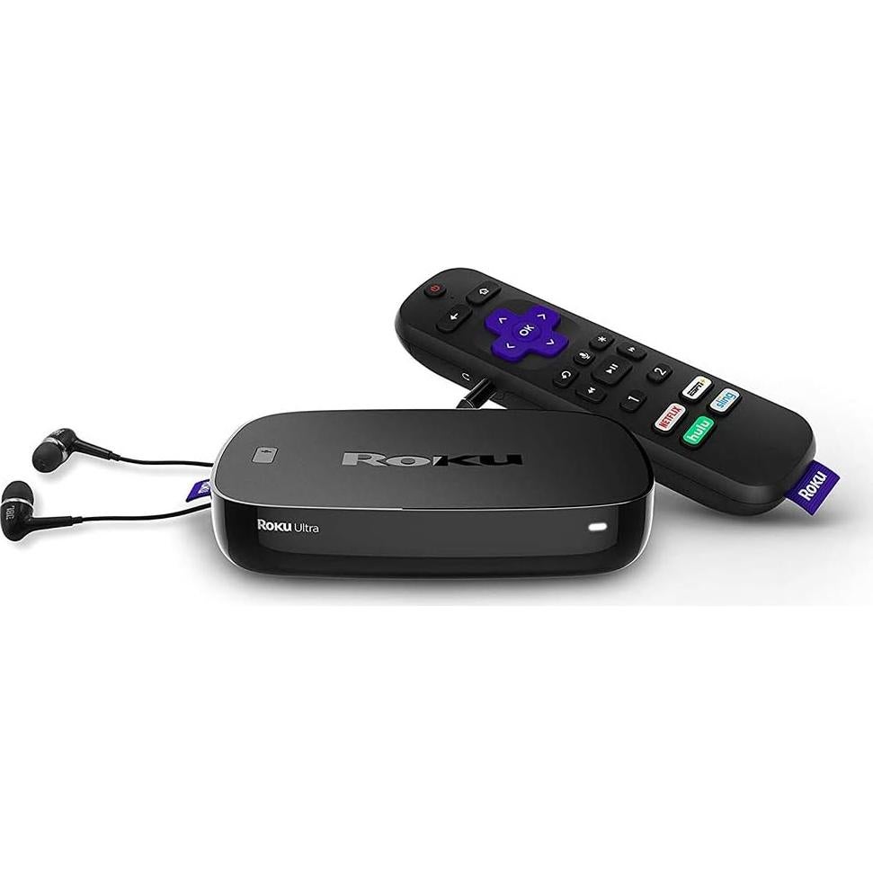 Reproductor Streaming 4K Roku Ultra LT con Auriculares JBL