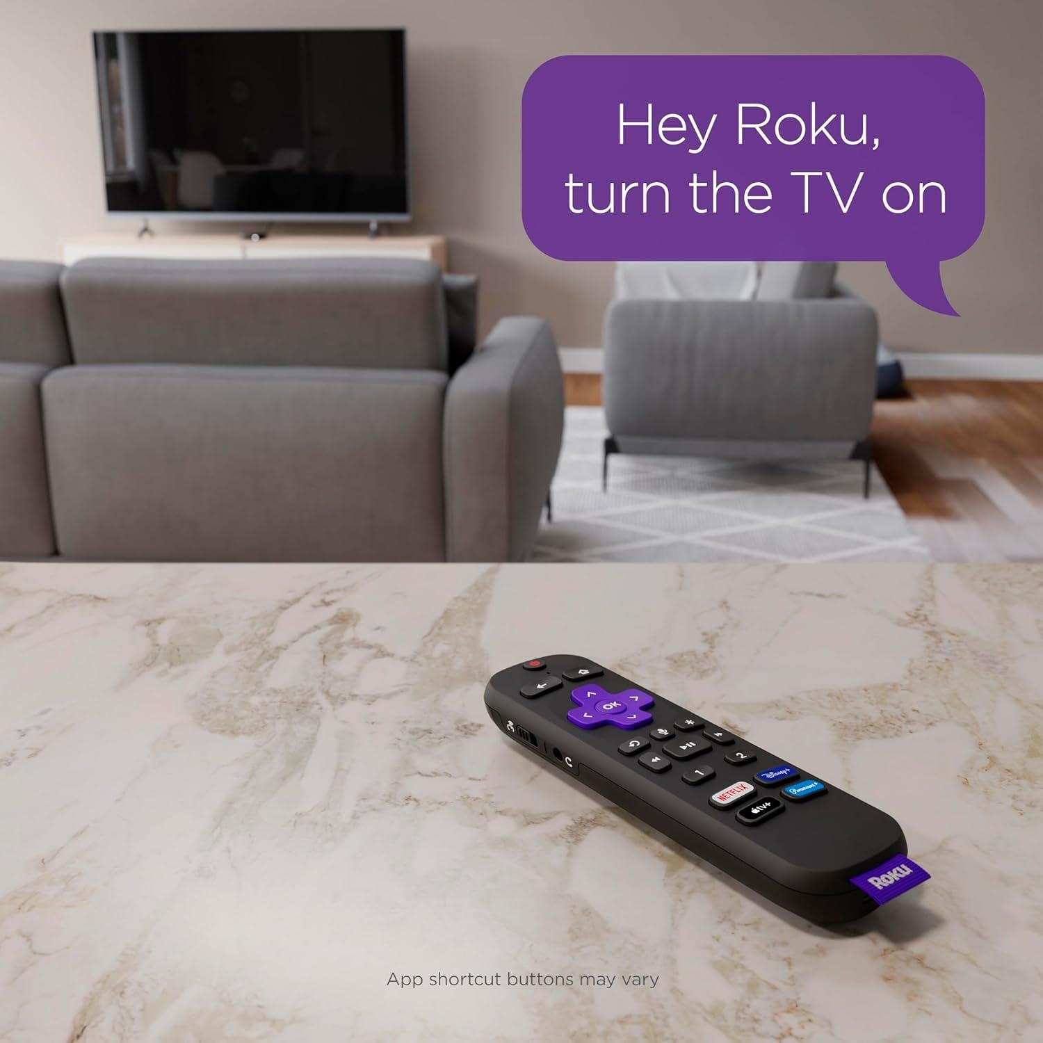 Control Remoto Pro Roku Recargable con Voz Manos Libres