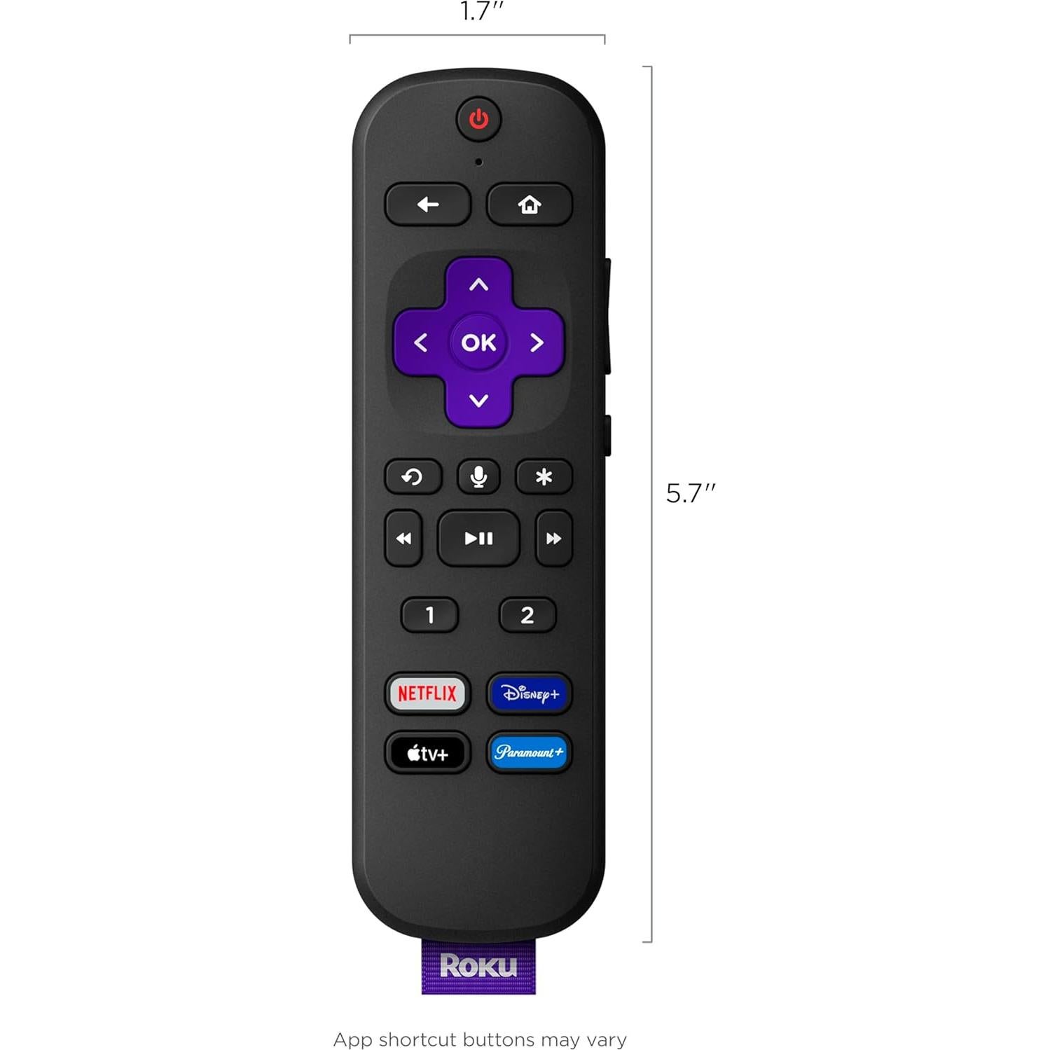 Control Remoto Pro Roku Recargable con Voz Manos Libres