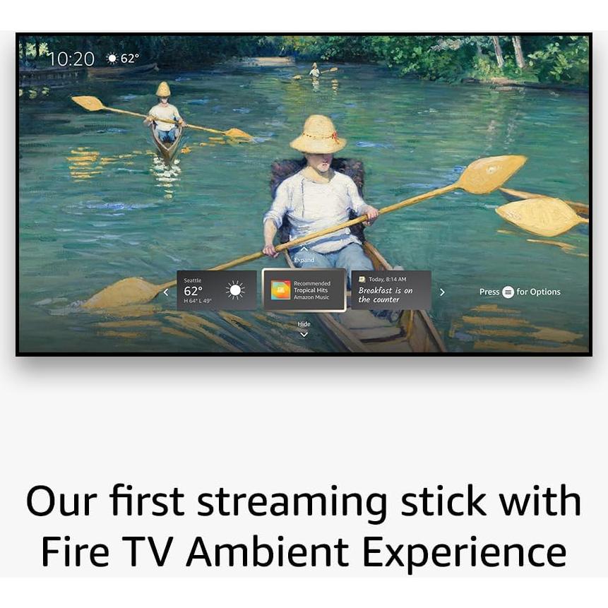 Like-New Amazon Fire TV Stick 4K Max streaming device (newest model) supports Wi-Fi 6E, free & live TV without cable or satellite