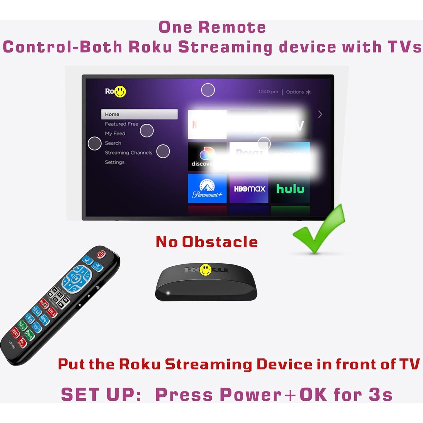 Control Remoto Universal Retroiluminado Alizen para Roku TV