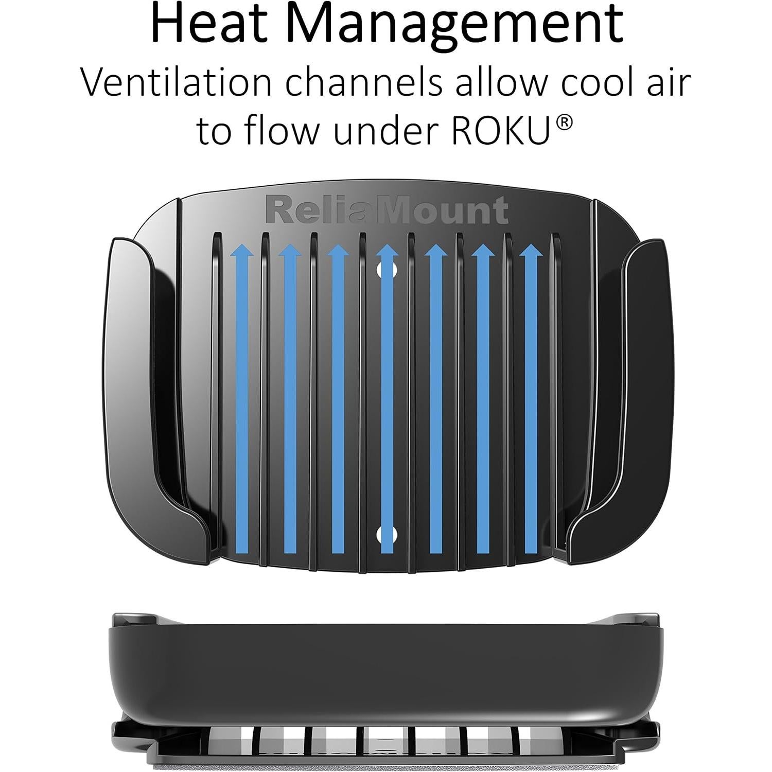 Soporte para Roku Ultra 2019 ReliaMount Negro - Instalación Fácil