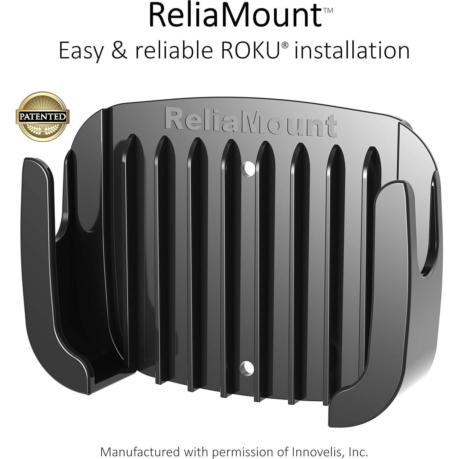 Soporte para Roku Ultra 2019 ReliaMount Negro - Instalación Fácil